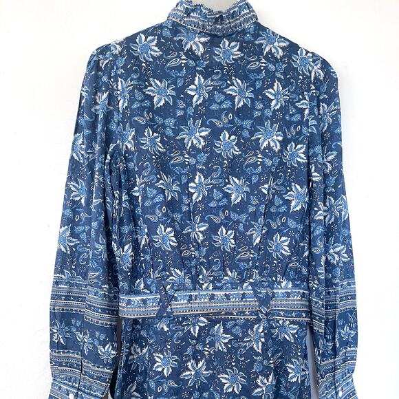 SEZANE X SEA NY NWT Edwige Floral Quilted Jumpsuit in Dalhia Print Size 4 - Picture 7 of 16